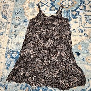 Wallflower Black Dress with Blush & Cream Floral Print